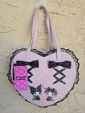 New Her Universe My Melody X Kuromi Lolita Figural Heart Bag